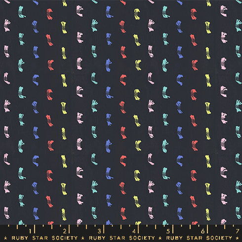 Warp & Weft Ooh Lucky Lucky Flicker in Soft Black RS4128 12 - Ruby Star Society Sold by the Half Yard